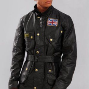 BARBOUR INTERNATIONAL UNION JACK JACKET British Style MSRP $560 Great Reviews